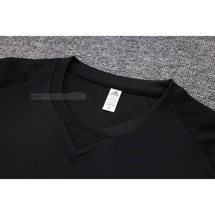 Tuta da Track del Real Madrid Manga Corta 2023-2024 Nero - Pantalon Corto